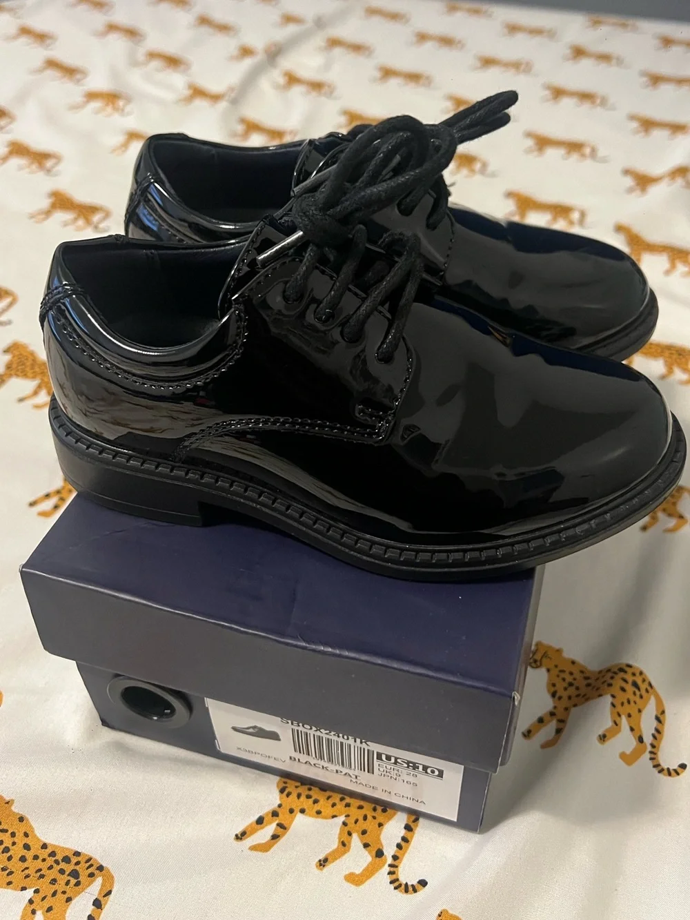 Kids Black Patent Dress Shoes - Classic Lace-Up